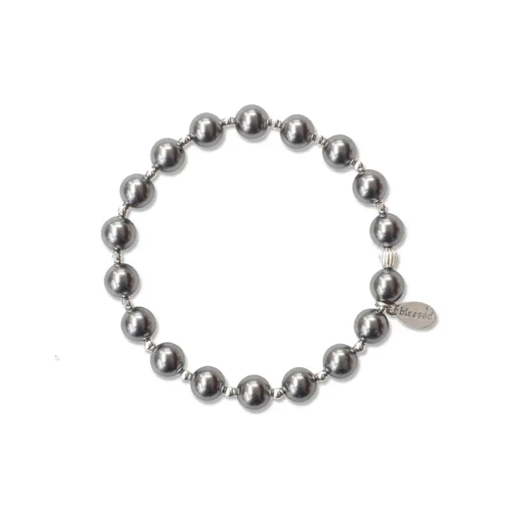 Graphite Pearl Blessings Bracelet -Blessing Bracelet