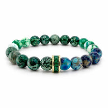 Load image into Gallery viewer, Green/Blue Bellissima Gemstone Stretch Bracelet