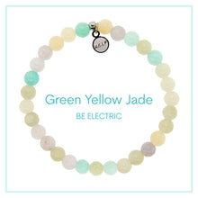 Load image into Gallery viewer, Be Electric Stacker with Green Yellow Jade -  TJazelle HELP Collection