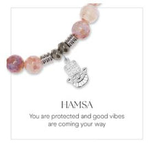 Load image into Gallery viewer, Hamsa CZ Silver Charm Bracelet - TJazelle