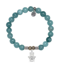 Load image into Gallery viewer, Hamsa CZ Silver Charm Bracelet - TJazelle