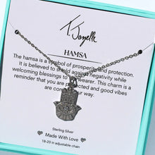 Load image into Gallery viewer, Hamsa Silver TJazelle Necklace