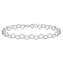 Load image into Gallery viewer, Fancy Open Heart - Sterling Silver Anklet