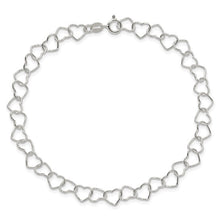 Load image into Gallery viewer, Fancy Open Heart - Sterling Silver Anklet