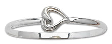 Load image into Gallery viewer, Open Heart Bangle Bracelet - Sterling Silver