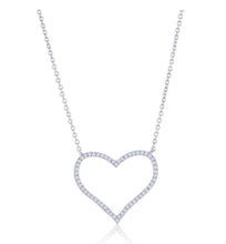 Load image into Gallery viewer, Heart Diamond Necklace - Sterling Silver