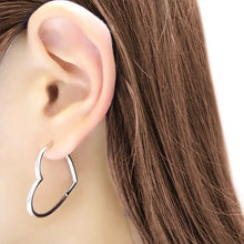 Load image into Gallery viewer, Medium Heart Hoop Earrings-Kiki Chic