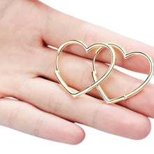 Load image into Gallery viewer, Medium Heart Hoop Earrings-Kiki Chic