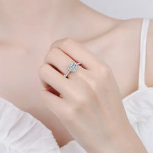 Load image into Gallery viewer, Heart Moissanite Engagement Ring - Sterling Silver