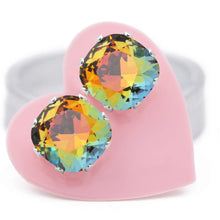 Load image into Gallery viewer, Heliotrope Cushion Bling Earrings -  JoJoLovesYou
