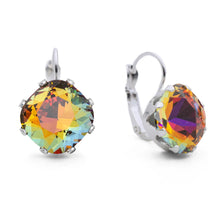 Load image into Gallery viewer, Heliotrope Cushion Leverback Bling Earrings -  JoJoLovesYou