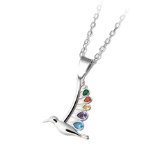 Load image into Gallery viewer, Silver Hummingbird Necklace - TJazelle