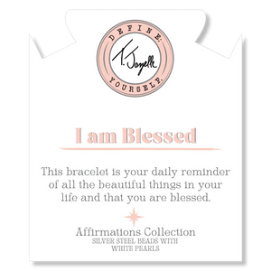 I am Blessed Pearl Bracelet - TJazelle Affirmations Collection