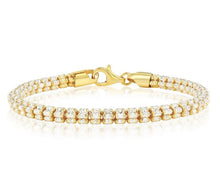 Load image into Gallery viewer, Ice Barrel Bracelet - Gold Plated Two Tone