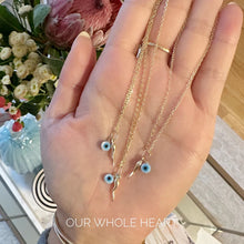 Load image into Gallery viewer, Tiny Italian Horn &amp; Evil Eye Necklace
