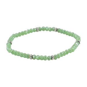 Jade AB with Silver Acccents  - Crystal Stacker