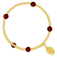 Load image into Gallery viewer, January Birthstone Gold-Filled Bead Wrap - By Wind &amp; Fire