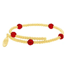 Load image into Gallery viewer, July Birthstone Gold-Filled Bead Wrap- By Wind &amp; Fire