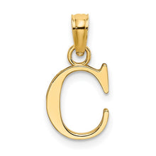 Load image into Gallery viewer, 14KY Polished Block Letter C Initial Pendant