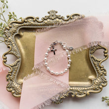 Load image into Gallery viewer, Kaitlyn Sterling Silver Baby &amp; Child Cross Baptism Bracelet (0-12 Months)