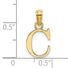 Load image into Gallery viewer, 14KY Polished Block Letter C Initial Pendant