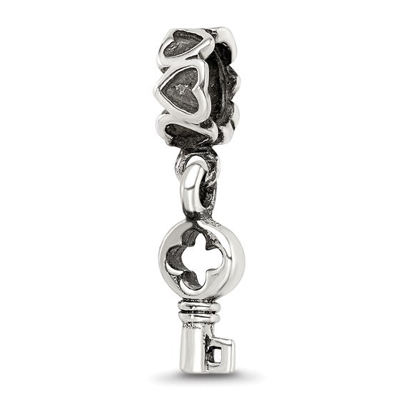 Key Dangle with Hearts Bead - Reflections