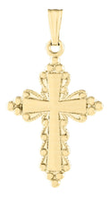 Load image into Gallery viewer, Petite Filigree Cross Pendant &amp; Chain - 14K Yellow Gold