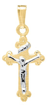 Load image into Gallery viewer, Baby Crucifix and Chain - 14K Yellow &amp; White Gold