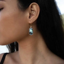 Load image into Gallery viewer, Labradorite Dea Drop Earrings - Lotus Jewelry