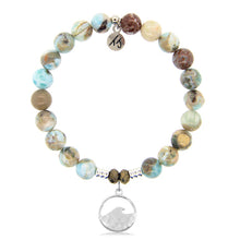 Load image into Gallery viewer, "Hammered Wave" Silver Charm Bracelet - TJazelle