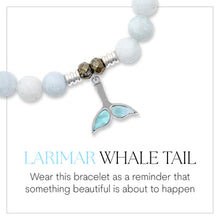 Load image into Gallery viewer, "Whale Tail" with Larimar Charm Bracelet - TJazelle