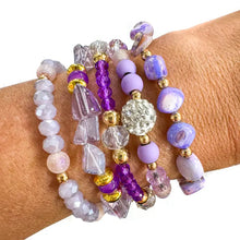 Load image into Gallery viewer, Lavender Purple $10 Stretch Bracelet- Savvy Bling