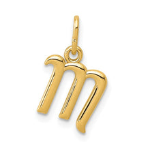 Load image into Gallery viewer, 14k Yellow Gold Letter Initial Charm