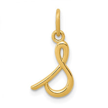 Load image into Gallery viewer, 14k Yellow Gold Letter Initial Charm