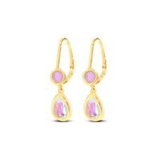Load image into Gallery viewer, Lever Back Drops Angel Aura Quartz &amp; Candy Cubic - Chloe and Lois