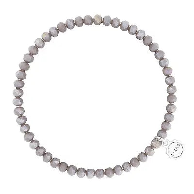 2mm Light Grey Crystal Liza Bracelet