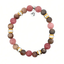 Load image into Gallery viewer, Limited Edition Sand Moonstone &amp; Strawberry Jade Special Bracelet  - TJazelle