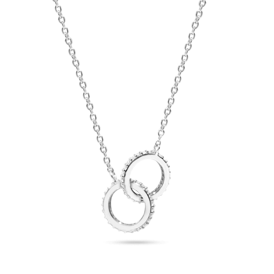 Pave Link Circles Necklace- Chloe and Lois