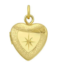 Load image into Gallery viewer, 14K Gold Heart Locket Pendant