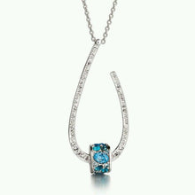 Load image into Gallery viewer, Lovedrop Clear Crystal Necklace - Sterling Silver
