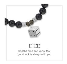 Load image into Gallery viewer, "Lucky Dice" Silver Charm Bracelet - TJazelle
