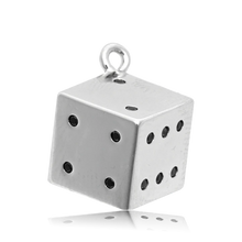 Load image into Gallery viewer, "Lucky Dice" Silver Charm Bracelet - TJazelle