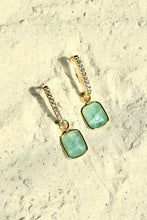 Load image into Gallery viewer, Luxe Cushion Hoops in Sea Glass - Chloe and Lois