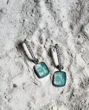 Load image into Gallery viewer, Luxe Cushion Hoops in Sea Glass - Chloe and Lois