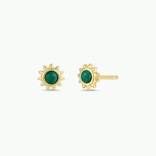 Load image into Gallery viewer, Sun Stud w/ Malachite Stud Earrings - Jax Kelly
