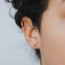 Load image into Gallery viewer, Sun Stud w/ Malachite Stud Earrings - Jax Kelly