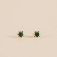 Load image into Gallery viewer, Sun Stud w/ Malachite Stud Earrings - Jax Kelly