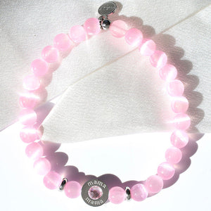 Pink Selenite & Pink CZ MAMA Bracelet - TJazelle HELP Collection