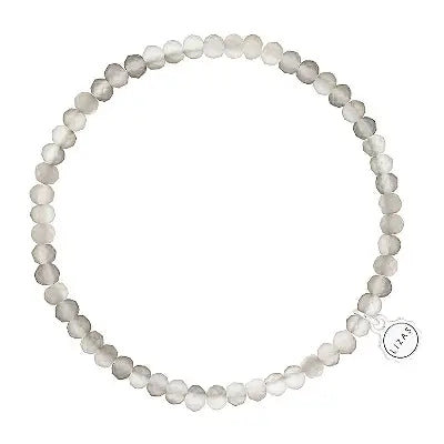 2mm Matte Grey Crystal Liza Bracelet