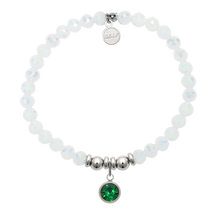 Load image into Gallery viewer, May Emerald Crystal Charm Charity Bracelet - TJazelle H.E.L.P